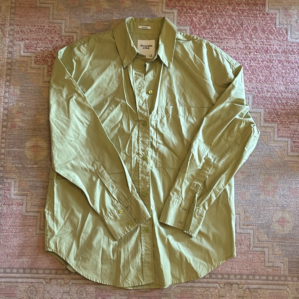 Abercrombie oversized poplin shirt